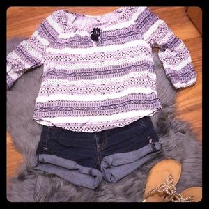 Forever 21 tie front blouse